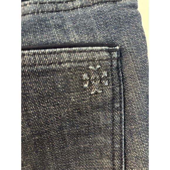 TORY BURCH Jeans Womens Sz 28 Blue Denim Cropped, Piped‎ Jean Frayed Bottoms - Picture 5 of 10